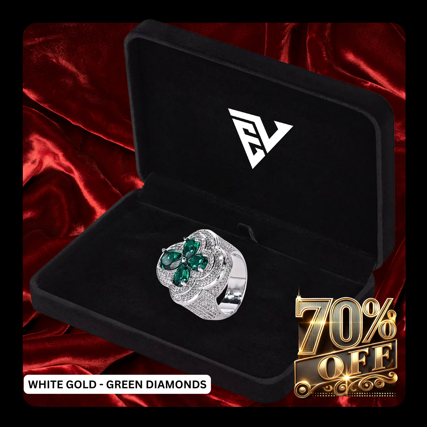 Diamond Flower Ring
