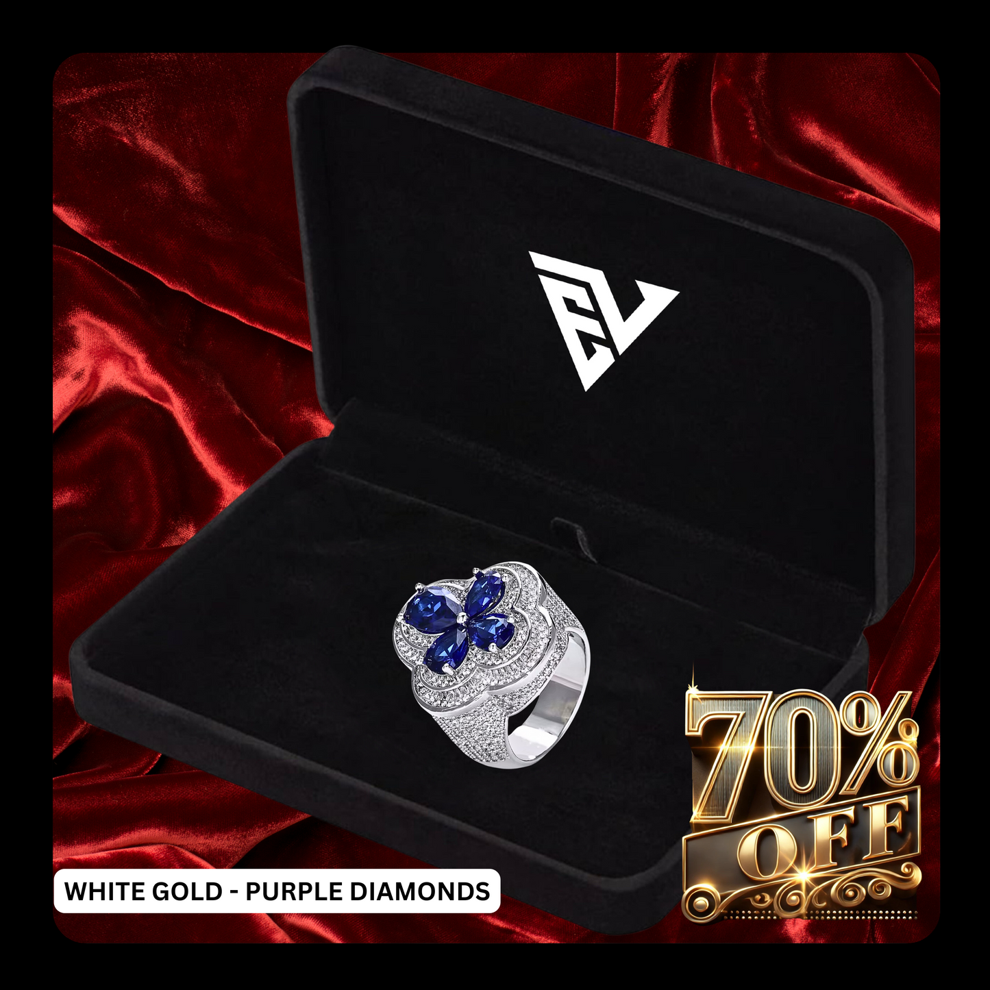 Diamond Flower Ring