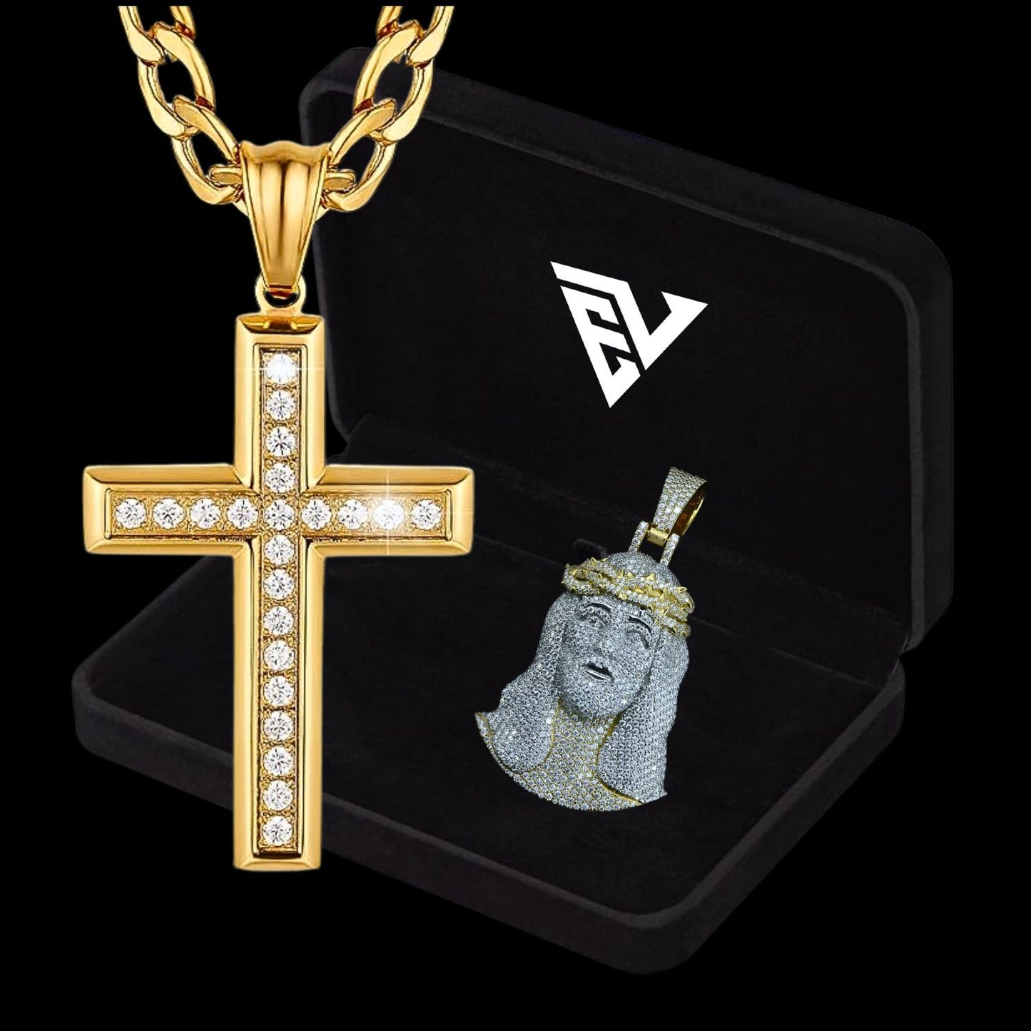 Diamond Jesus Pendant